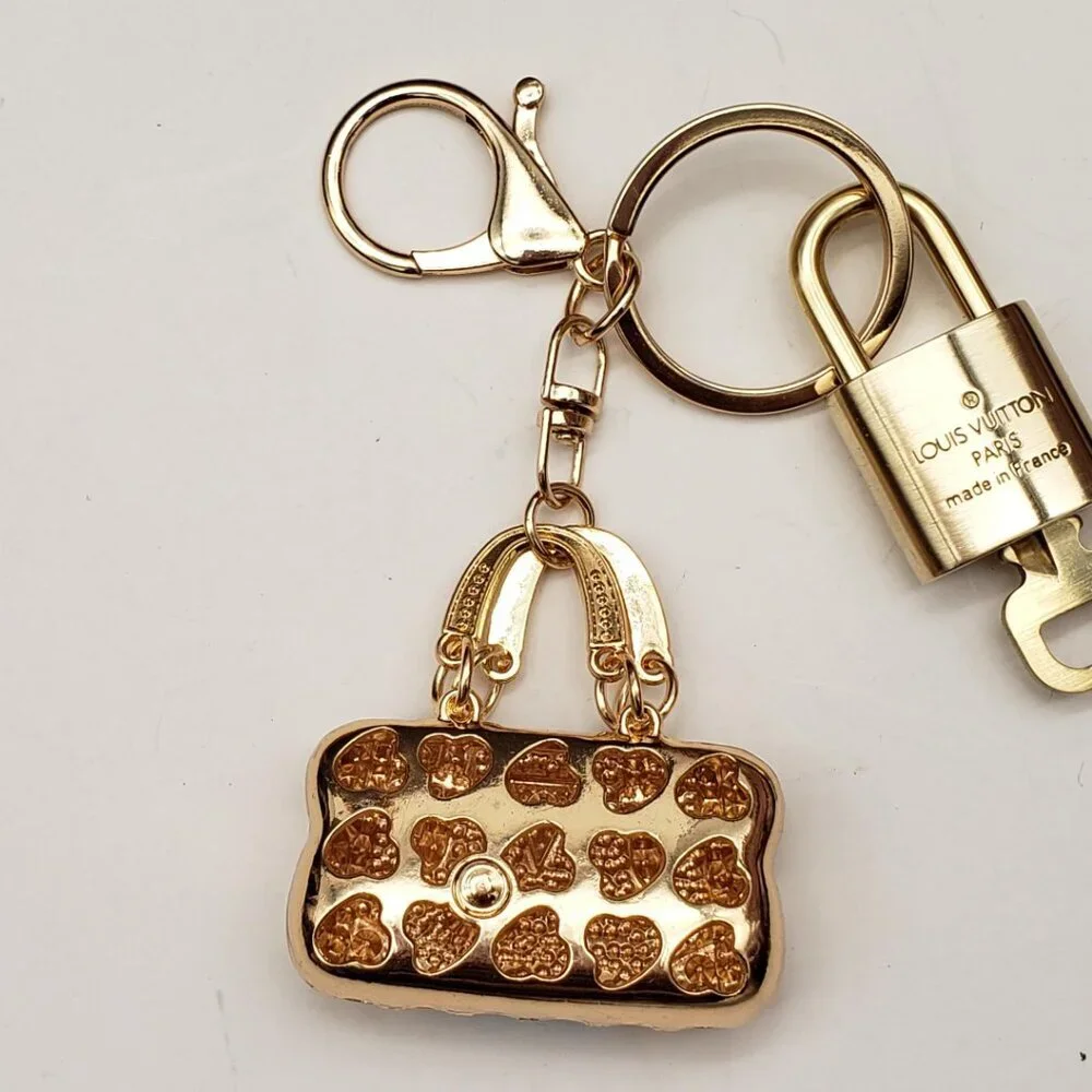 Authentic Louis Vuitton Gold Padlock 🔒 Key Set w/ Unbranded Bag Charm